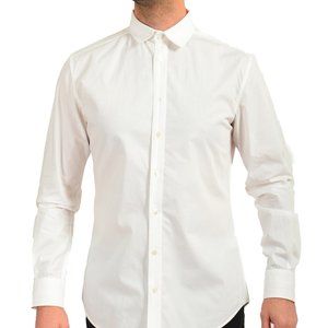 Dolce & Gabbana D&G Men's White Long Sleeve Shirt US S IT 48